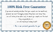 Carpet cleaning 100% risk free guarantee